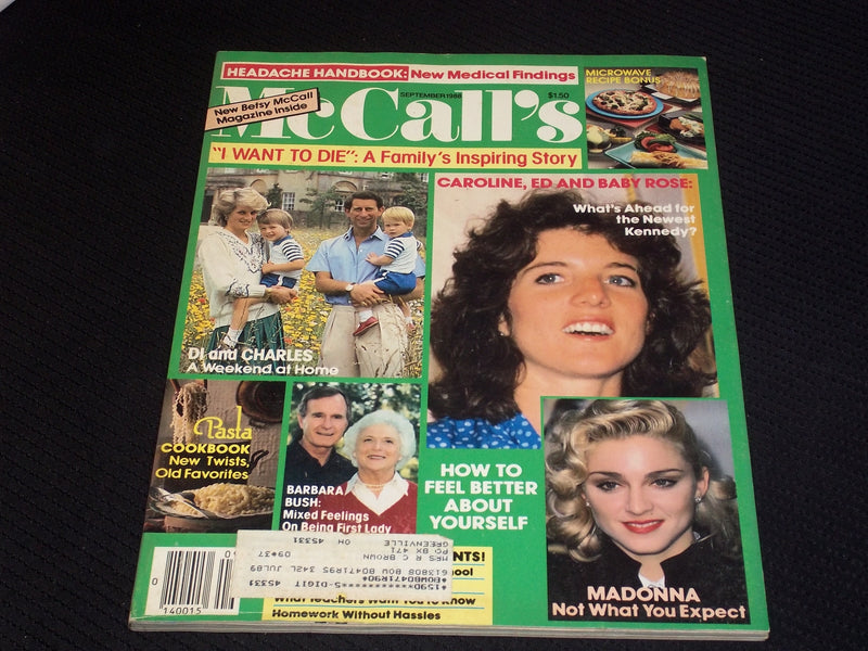 1988 SEPTEMBER MCCALL'S MAGAZINE - PRINCESS DI & CHARLES FRONT COVER - E 453