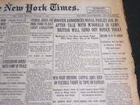 1929 OCTOBER 7 NEW YORK TIMES - HOOVER ANNOUNCES NAVAL PARLEY JAN 20 - NT 6863