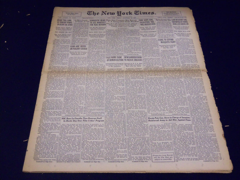 1939 DEC 29 NEW YORK TIMES BARRIER FOUND TO NERVE DISEASES DR. A. SABIN - NT 595