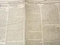 1863 JULY 25 THE PHILADELPHIA PRESS NEWSPAPER - THE RAID OF MORGAN - NP 9002