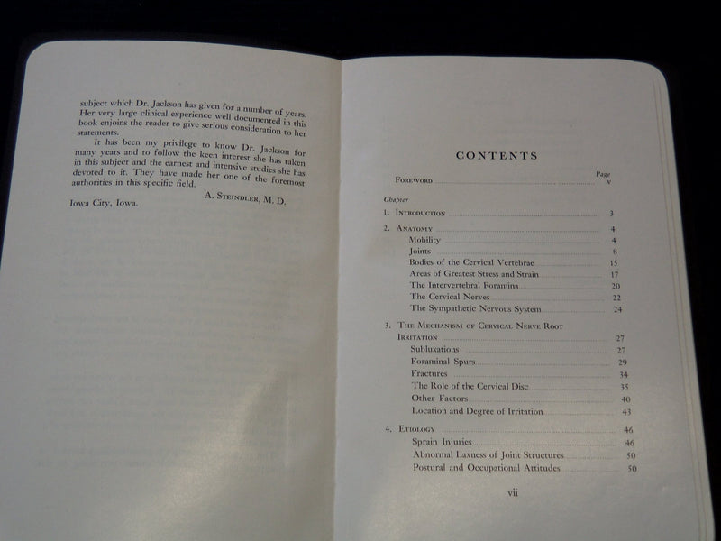 1956 THE CERVICAL SYNDROME SOFTCOVER BOOK BY RUTH JACKSON M. D. - KD 7665