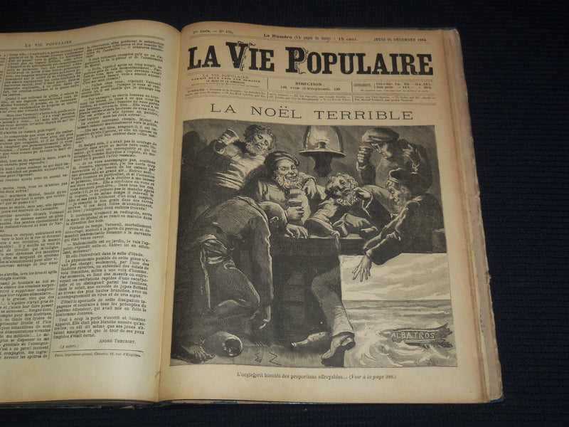 1884 OCTOBER-DECEMBER LA VIE POPULAIRE FRENCH MAGAZINE BOUND VOLUME - KD 7462F