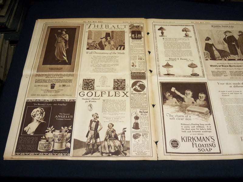 1922 APRIL 23 NEW YORK TIMES PICTURE SECTION - CHESTERFIELD FULL AD - NT 8854