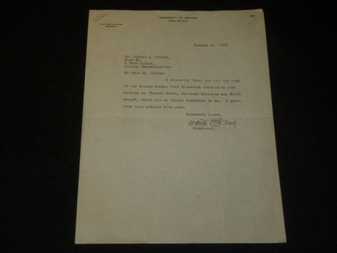 1923 WALTER E. CLARK SIGNED TYPED LETTER TO EDWARD FILENE - J 5371