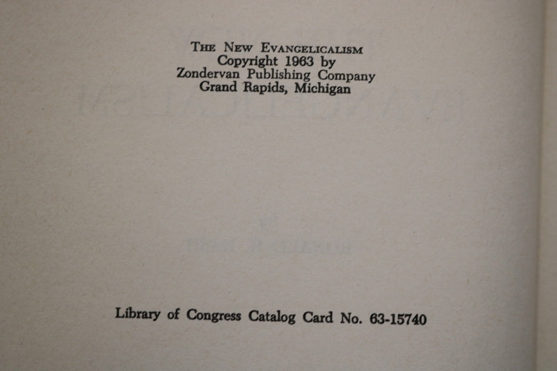 1963 THE NEW EVANGELICALISM HARDCOVER BOOK BY RONALD H. NASH - KD 9638