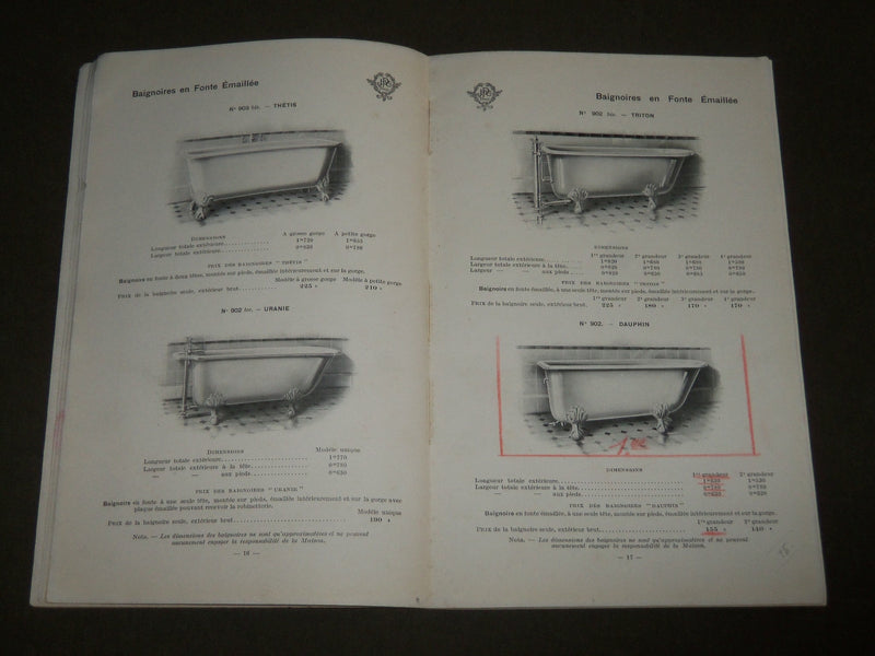 1908 JANUARY JACOB DELAFON & CIE APPAREILS SANITAIRES FRENCH CATALOGUE - FR 578