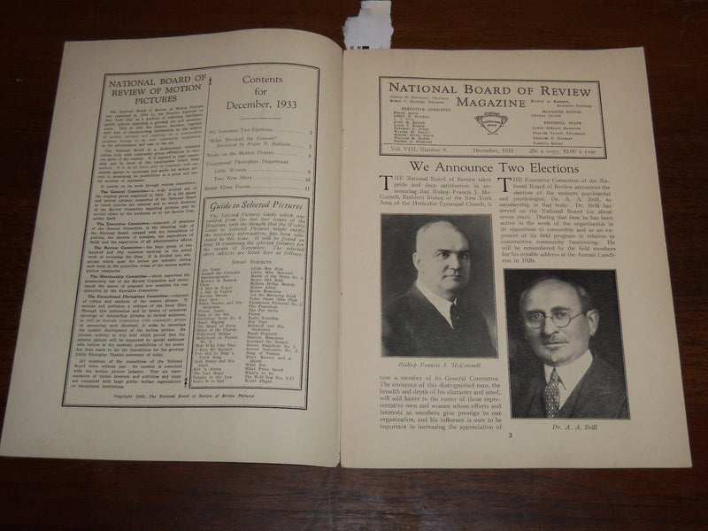 1933 DECEMBER NATIONAL BOARD OF REVIEW MAGAZINE - KATHARINE HEPBURN - K 1143