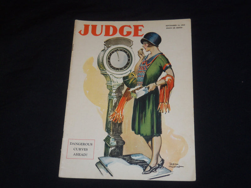 1925 SEPTEMBER 12 JUDGE MAGAZINE - DANGEROUS CURVES AHEAD! - ST 5522
