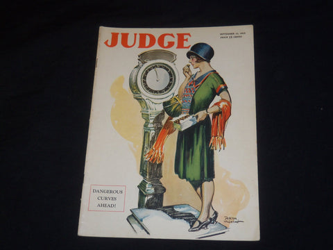 1925 SEPTEMBER 12 JUDGE MAGAZINE - DANGEROUS CURVES AHEAD! - ST 5522