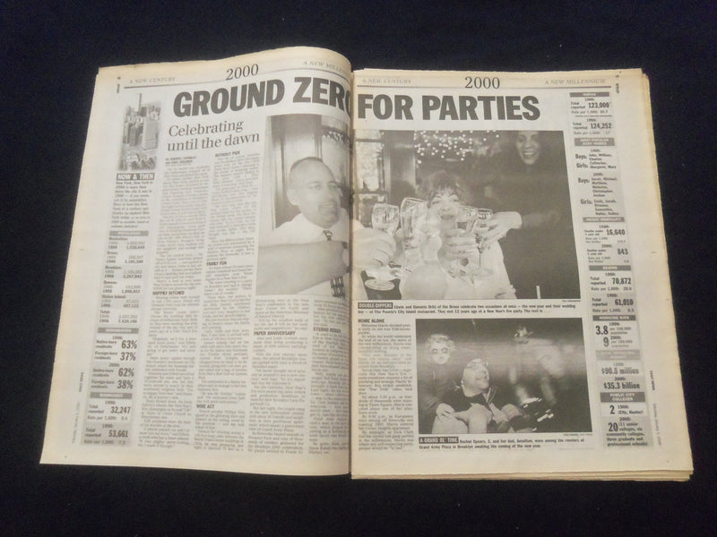 2000 JAN 1 NEW YORK DAILY NEWS NEWSPAPER - 2000! - NP 6059