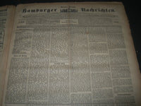 1901 JULY 3-AUGUST 31 HAMBURGER NACHRICHTEN GERMAN NEWSPAPER LOT - BV 163