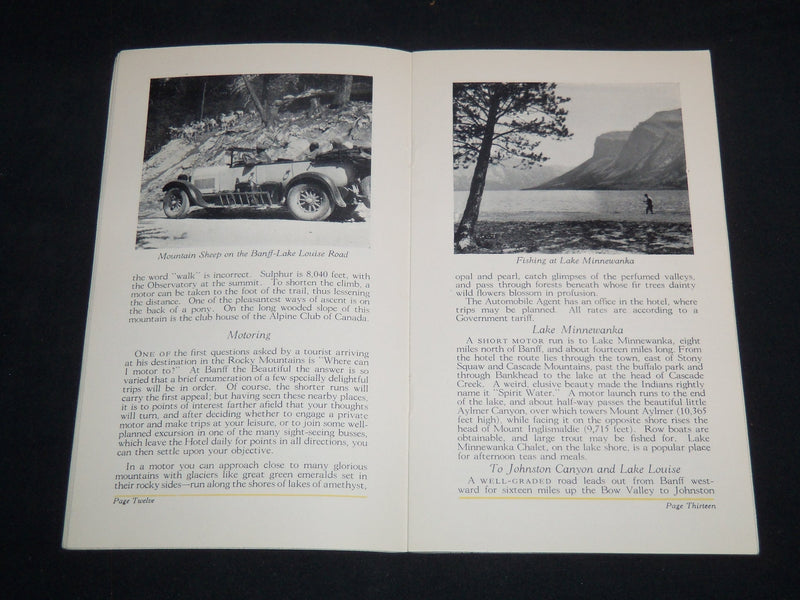1930 WHAT TO DO AT BANFF SPRINGS HOTEL GUIDE BOOK - CANADIAN ROCKIES - J 8650