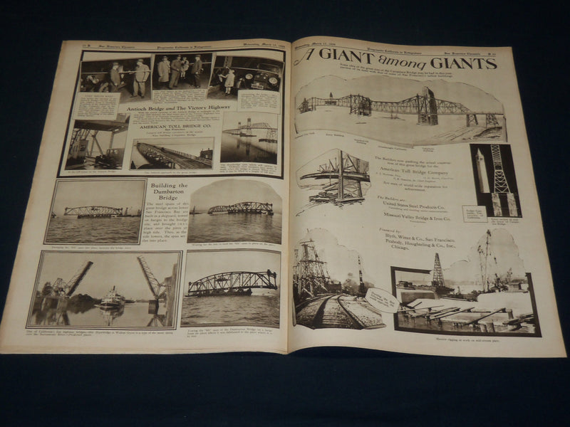 1926 MARCH 17 PROGRESSIVE CALIFORNIA IN ROTOGRAVURE - 3 SECTIONS - NP 5112