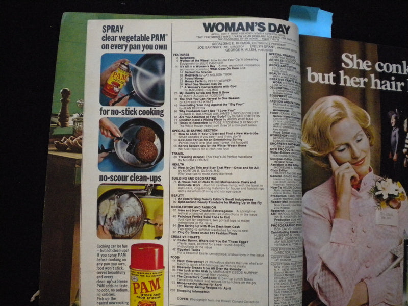1974 APRIL WOMAN'S DAY MAGAZINE - JOHN F. KENNEDY & JACQUELINE KENNEDY- SP 1522U