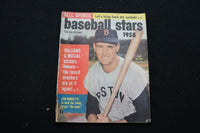 1958 BASEBALL STARS MAGAZINE - TED WILLIAMS COVER - B 3455F