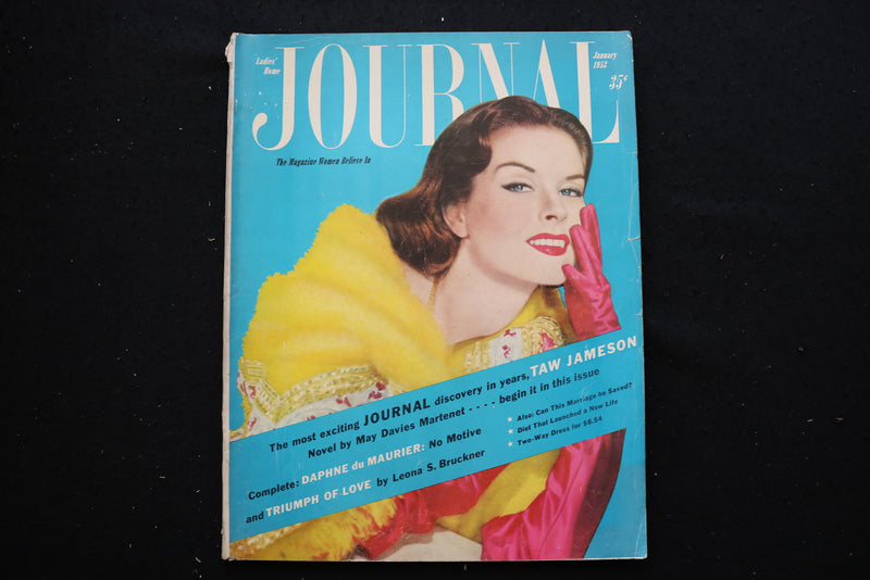 1953 JANUARY LADIES' HOME JOURNAL MAGAZINE - WILHELA CUSHMAN COVER - E 10322
