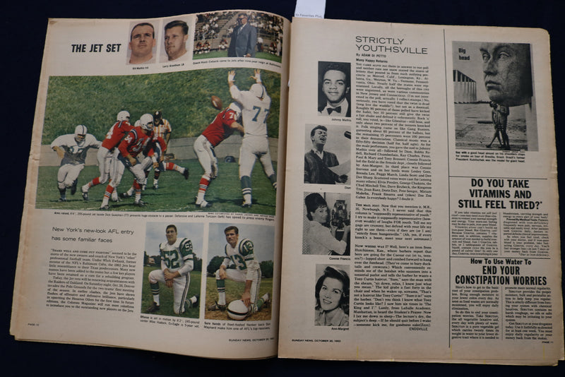 1963 OCT 20 SUNDAY NEWS COLOROTO MAGAZINE-CONSTANCE TOWERS- LA DODGERS - E 23199