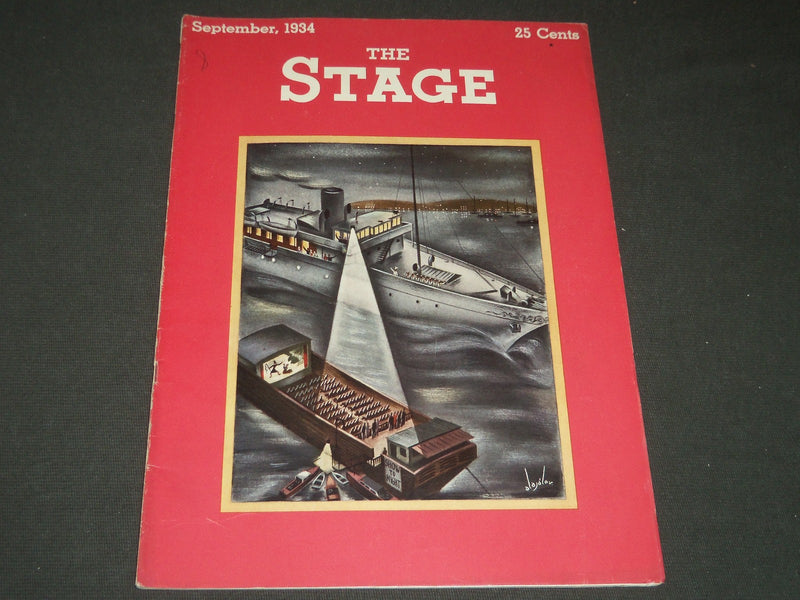 1934 SEPTEMBER THE STAGE MAGAZINE - NICE COVER - GREAT PHOTOS & ADS - ST 17