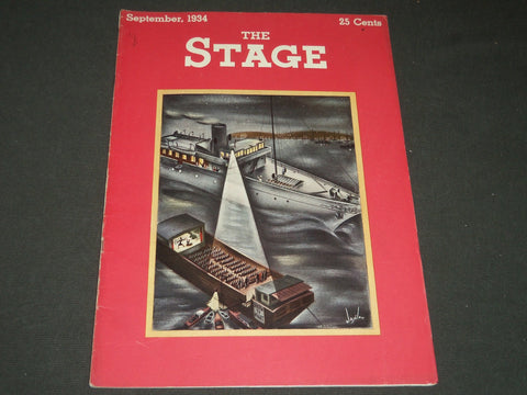 1934 SEPTEMBER THE STAGE MAGAZINE - NICE COVER - GREAT PHOTOS & ADS - ST 17