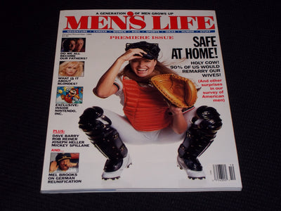 1990 OCTOBER MEN'S LIFE MAGAZINE - SAFE AT HOME PREMIER ISSUE - E 16050