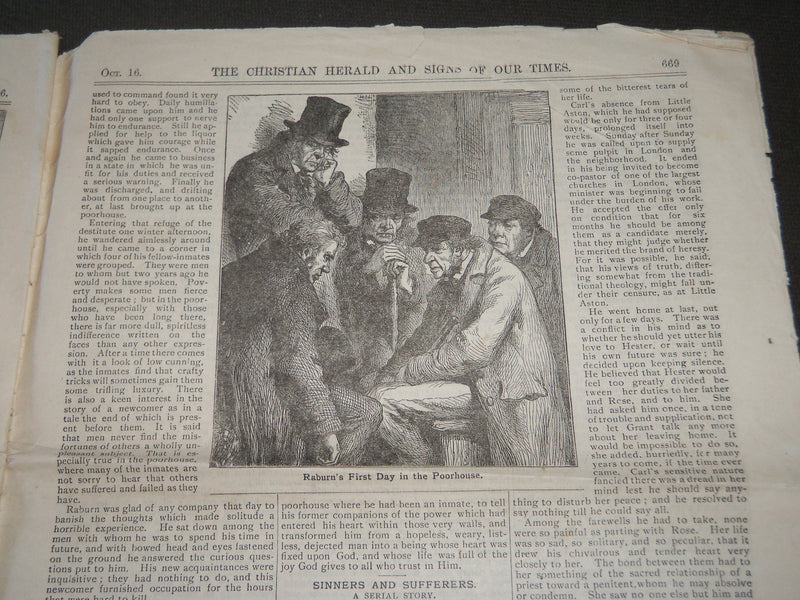 1884 CHRISTIAN HERALD NEWSPAPER LOT OF 2 - R. S. DOBBS - KING & QUEEN - NP 2841