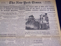1946 FEBRUARY 8 NEW YORK TIMES - TUG PEACE SEEN, MEN VOTE TODAY - NT 2633