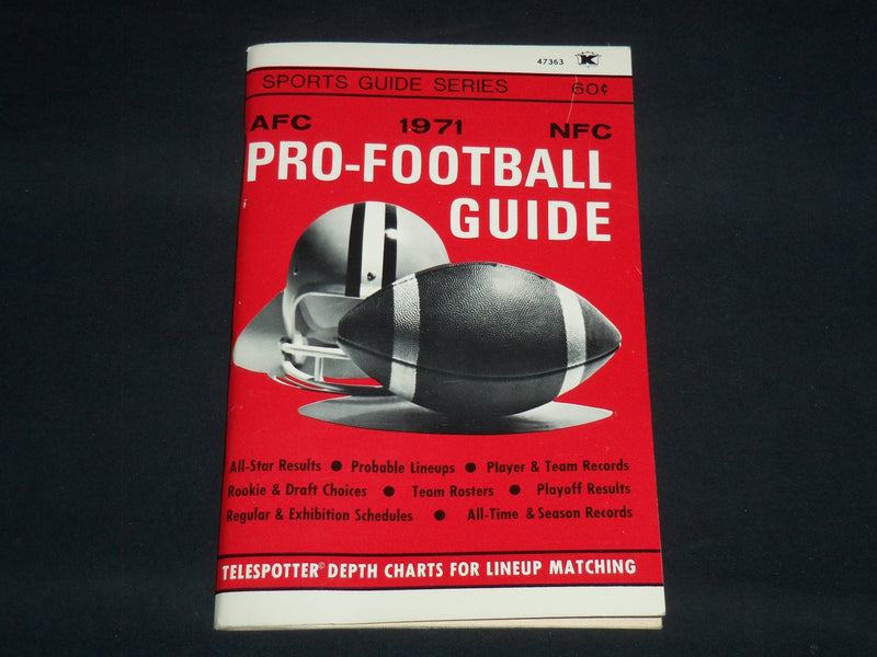1971 AFC-NFC PRO FOOTBALL GUIDE - SPORTS GUIDE SERIES - J 8954