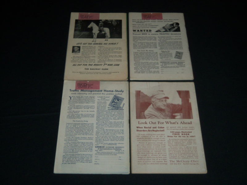 1945-1947 RAILWAY CLERK MAGAZINE LOT OF 4 - RAILROAD - TRAINS - O 291