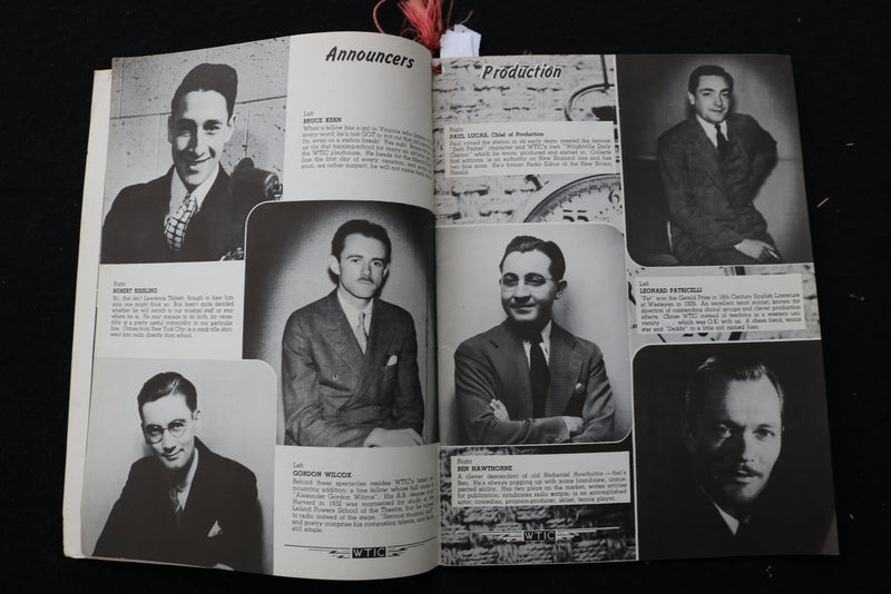 1939 WTIC HARTFORD, CT RADIO PERSONALITIES PROMO BOOK - SOFTCOVER - K 1871