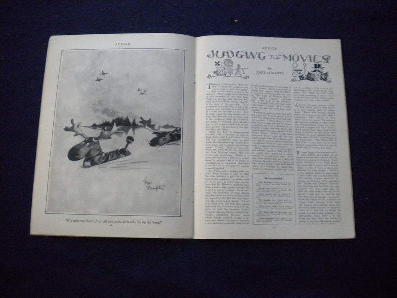 1930 NOVEMBER 8 JUDGE MAGAZINE - FOOTBALL - LENZ BRIDGE CONTEST - B 438L