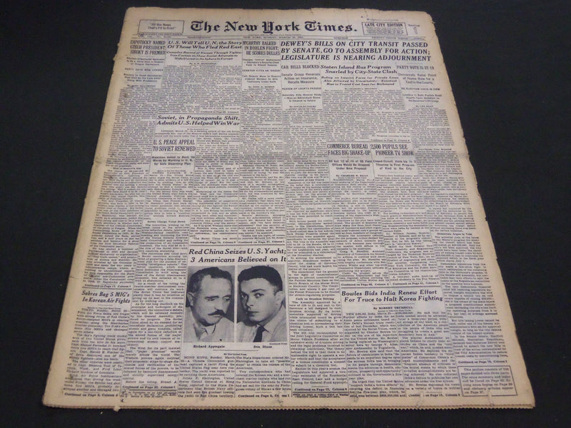 1953 MARCH 22 NEW YORK TIMES - ZAPOTOCKY NAMED CZECH PRESIDENT - NT 4621