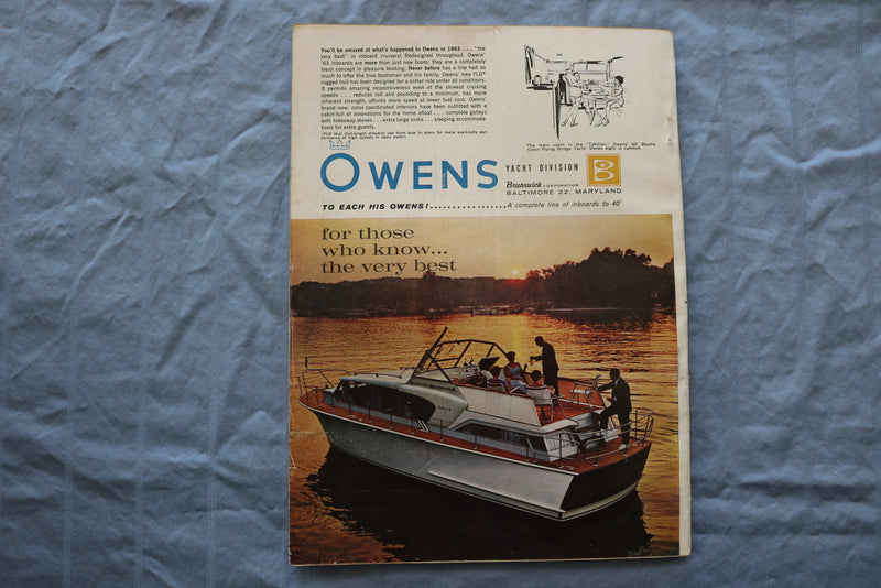 1963 FEBRUARY YACHTING MAGAZINE - RACING AND CRUISING COVER - E 9452