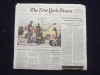 2023 OCTOBER 17 NEW YORK TIMES - AS GAZA CRISIS WORSENS, ISRAEL ASKS BIDEN VISIT