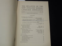 1919 MAY NEW ENGLAND MODERN LANGUAGE ASSOCIATION BULLETIN - SAM WAXMAN - K 2681
