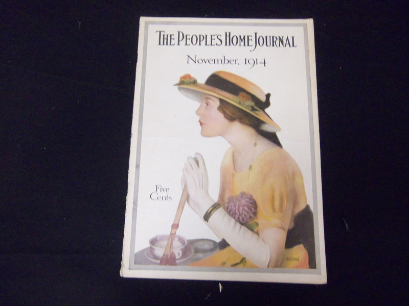1914 NOVEMBER PEOPLE'S HOME JOURNAL MAGAZINE- GREAT ILLUSTRATIONS & ADS- ST 1802