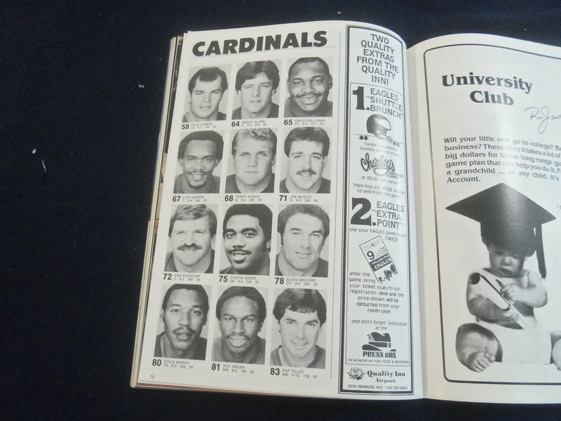 1983 SEP 25 GAMEDAY MAGAZINE- PHILADELPHIA EAGLES VS ST. LOUIS CARDINALS- F 250C