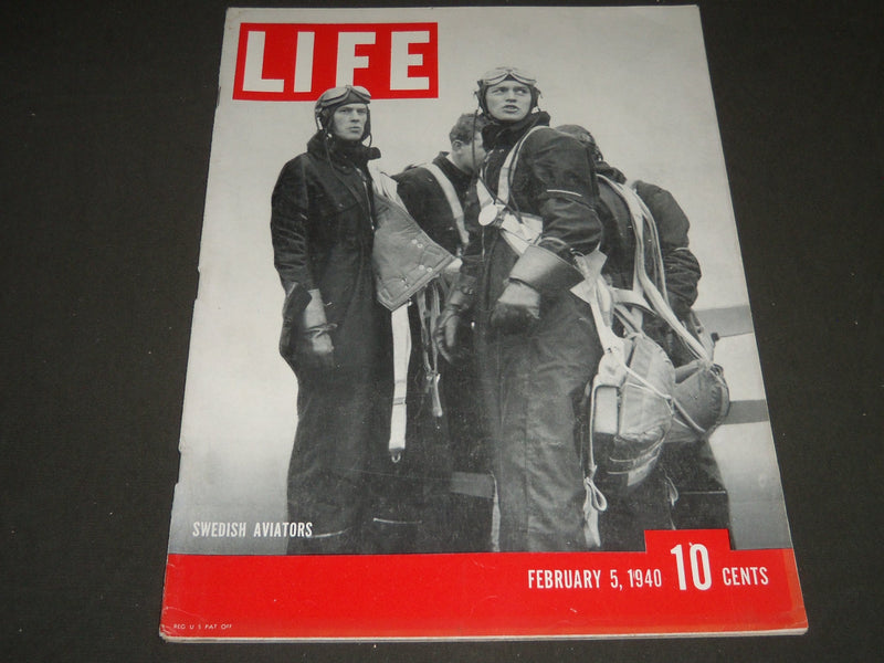1940 FEBRUARY 5 LIFE MAGAZINE - SWEDISH AVIATORS COVER - L 168