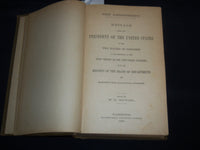 1890 ABRIDGEMENT MESSAGE - PRESIDENT OF UNITED STATES BOOK BY MICHAEL - KD 5980V
