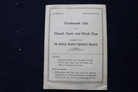 1956 CLOSED, OPEN AND STOCK CARS CONDENSED LIST - K 1757
