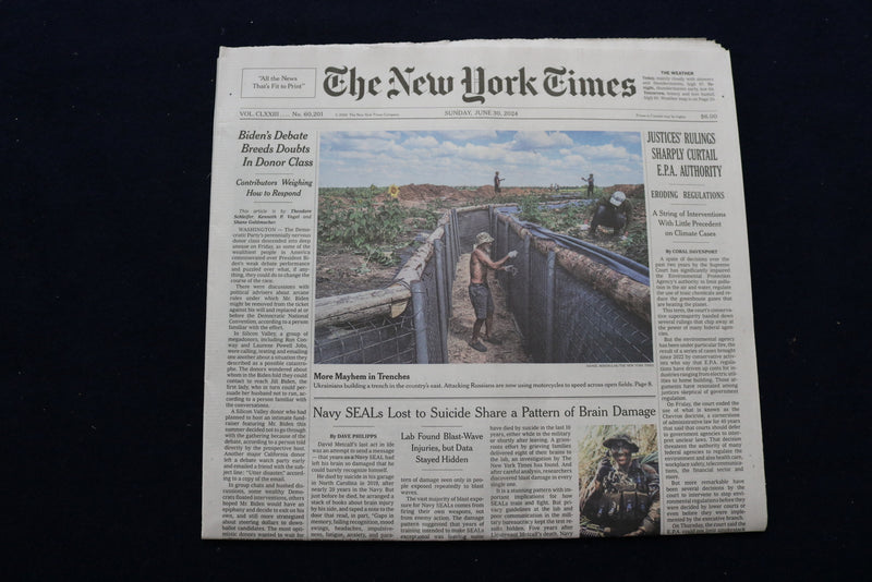 2024 JUNE 30 NEW YORK TIMES - BIDEN'S DEBATE BREEDS DOUBTS IN DONOR CLASS
