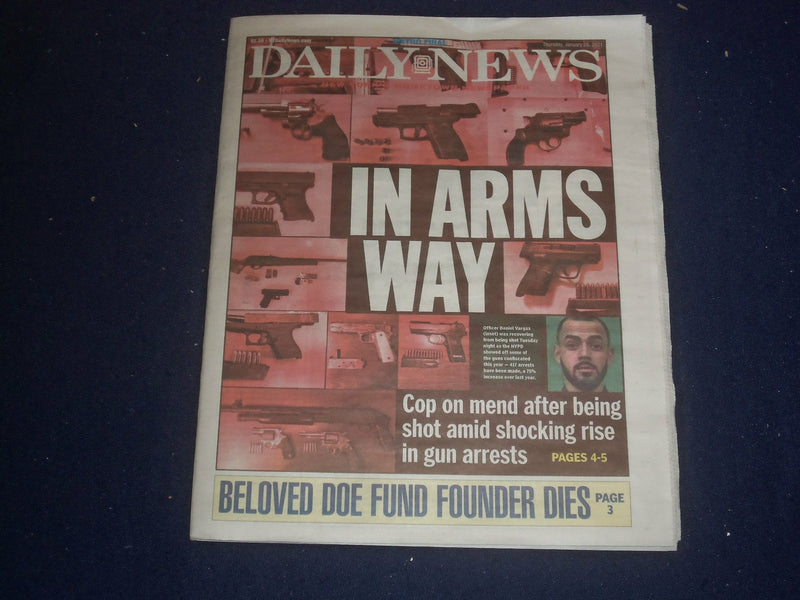 2021 JANUARY 28 NEW YORK DAILY NEWS NEWSPAPER - NYC COP ON MEND AFTER BEING SHOT