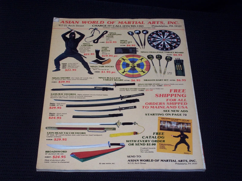 1986 DECEMBER BLACK BELT MAGAZINE - FIRST TIME EVER FRONT COVER - E 7767