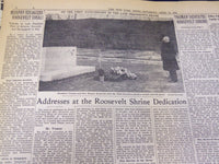 1946 APRIL 13 NEW YORK TIMES - TRUMAN DEDICATES ROOSEVELT SHRINE - NT 3470