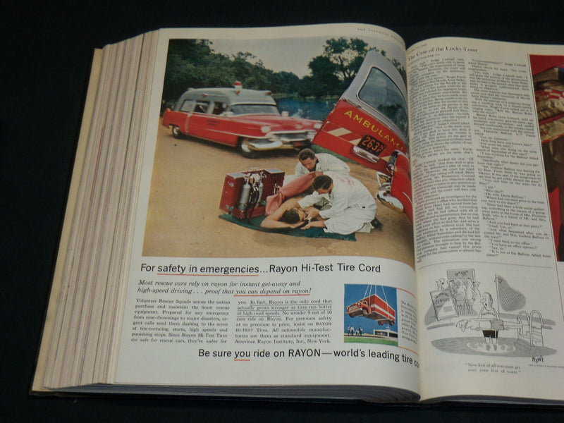 1956 SEPT-OCT SATURDAY EVENING POST MAGAZINE VOLUME - 2 ROCKWELL COVERS - R 565