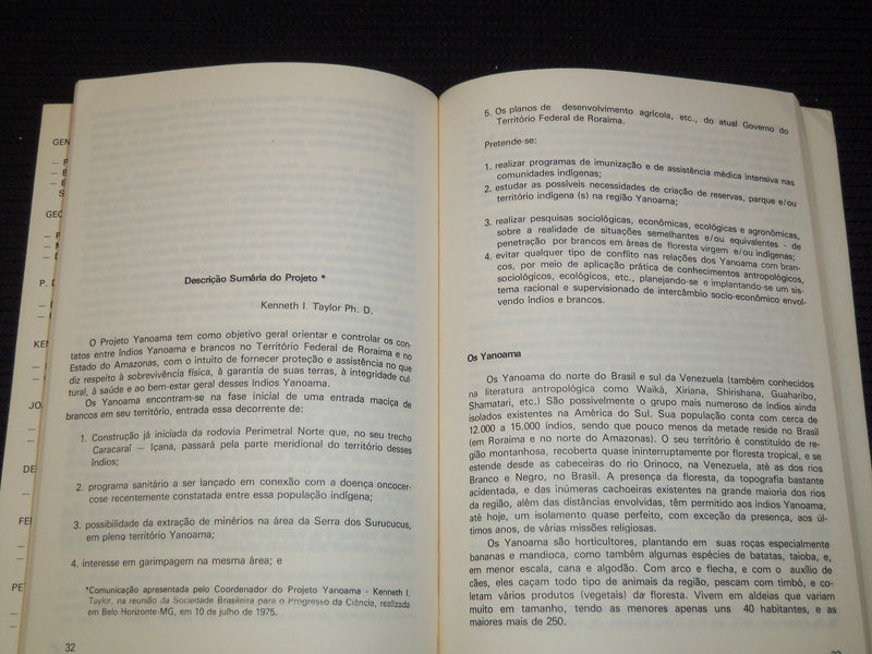 1975 POLITICA E ACAO INDIGENISTA BRASILEIRA BOOK - PORTUGUESE - J 7959