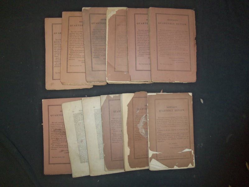 1858-1874 BROWNSON'S QUARTERLY REVIEW MAGAZINE - LOT OF 12 ISSUES - WR 1217