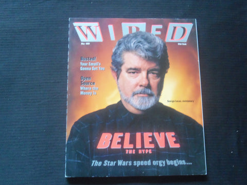 1999 MAY WIRED MAGAZINE - GEORGE LUCAS COVER - B 5338E