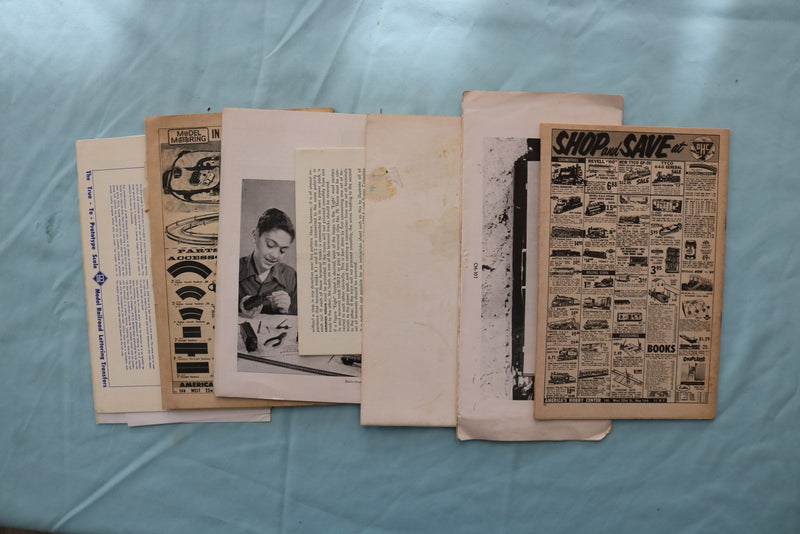 1950'S-1960'S MODEL RAILROAD EPHEMERA - LOT OF 7 - K 3319