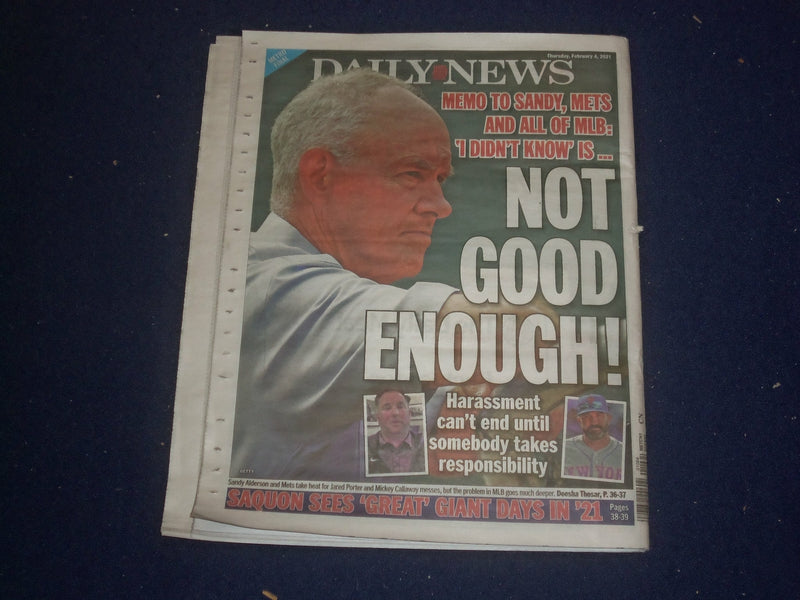 2021 FEBRUARY 4 NEW YORK DAILY NEWS NEWSPAPER - GOLDEN GLOBES NOMINATIONS