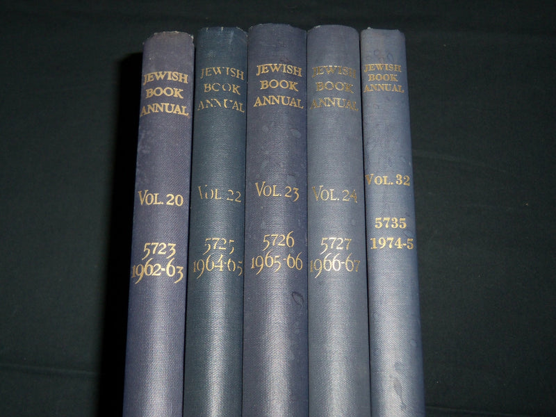 1962-1975 JEWISH BOOK ANNUALS LOT OF 5 - VOLUME NO. 20-32 - KD 656